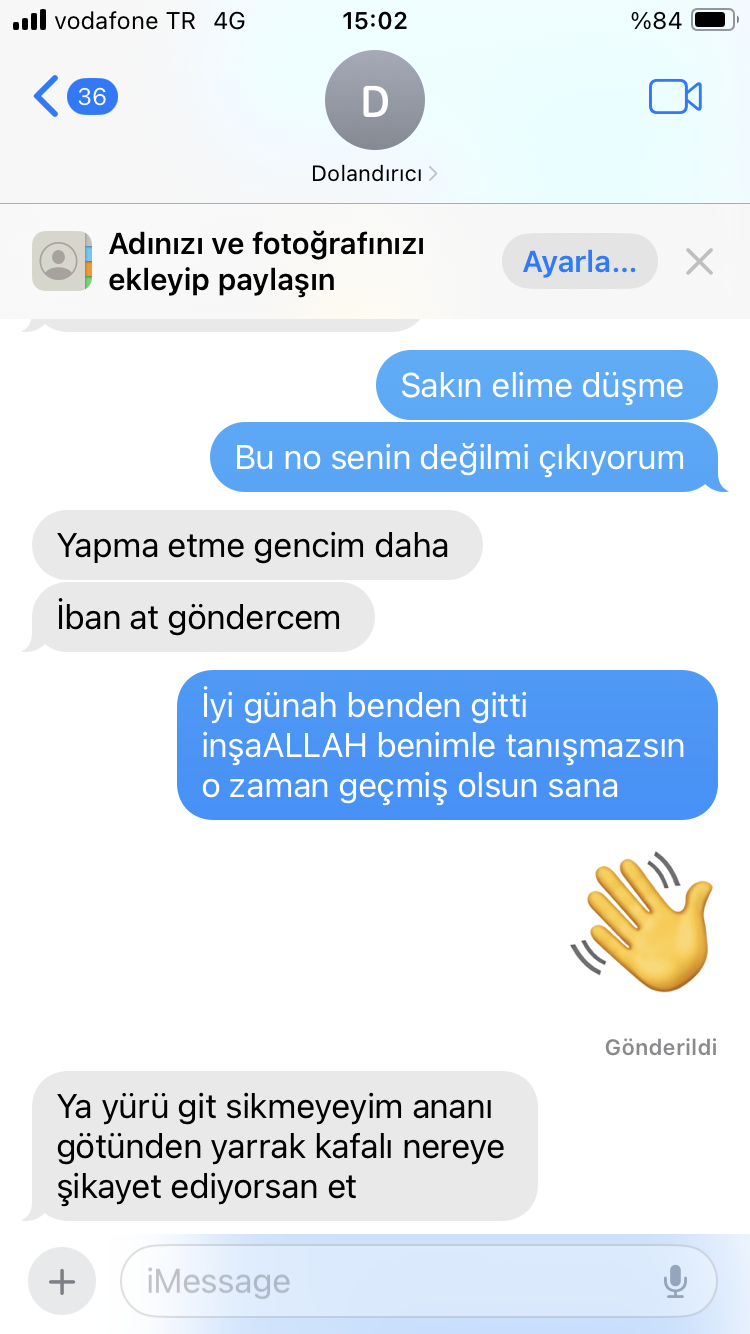 En paradan aradıklarını söyleyip 40000 tl dolandırıldım.